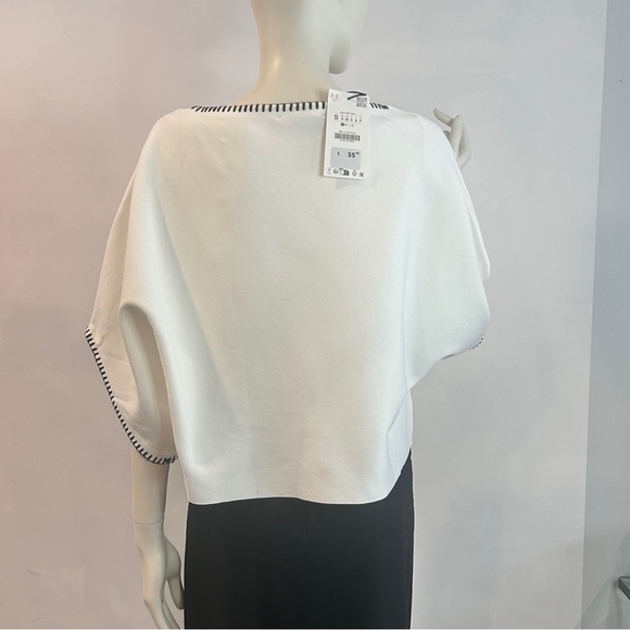 NWT Zara Contrast Embroidery Knit Top - Picture 10 of 16